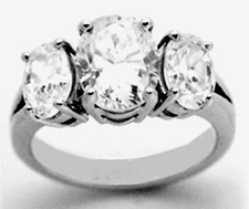 Jacques Platinum Oval Shape Diamond Engagement Ring